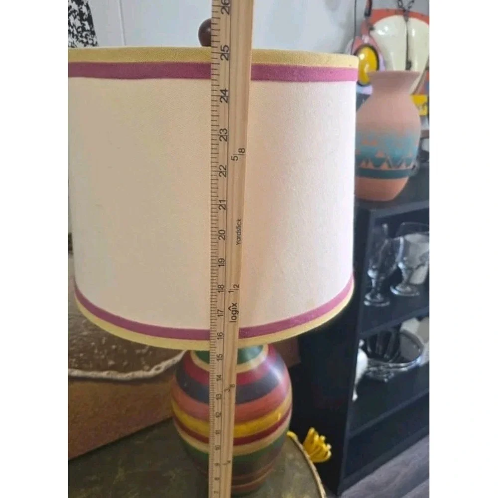 Boho Colorful Striped Table Lamp 26